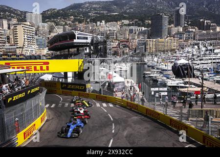 12 COLAPINTO Franco (Arg), MP Motorsport, Dallara F2 2024, action lors de la 5ème manche du Championnat FIA de formule 2 2024 du 23 au 26 mai 2024 sur le circuit de Monaco, à Monaco Banque D'Images