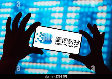 Brésil. 28 mai 2024. Dans cette illustration photo, le logo SenseTime est affiché sur l'écran d'un smartphone. (Photo de Rafael Henrique/SOPA images/SIPA USA) *** strictement à des fins éditoriales *** crédit : SIPA USA/Alamy Live News Banque D'Images