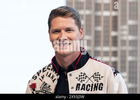 West point, États-Unis. 28 mai 2024. Josef Newgarden, lauréat de 2024 Indy 500 pour la 2ème année consécutive, visite l’Empire State Building à New York le 28 mai 2024. (Photo de Lev Radin/Sipa USA) crédit : Sipa USA/Alamy Live News Banque D'Images