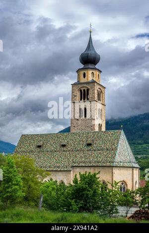 Église de Pankratius, Glurns-Glorenza, Vinschgau-Val Venosta, Haut-Adige-Tyrol du Sud, Italie Banque D'Images