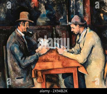 Paul Cézanne, les joueurs de cartes, peinture à l'huile sur toile, 1892-1895 Banque D'Images