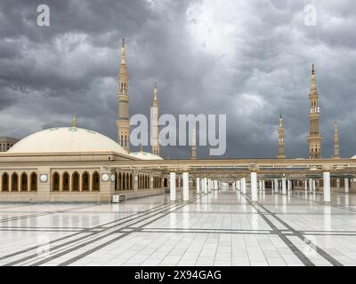 Al Madinah Al Munawwarah lieu sacré islamique en Arabie Saoudite Banque D'Images