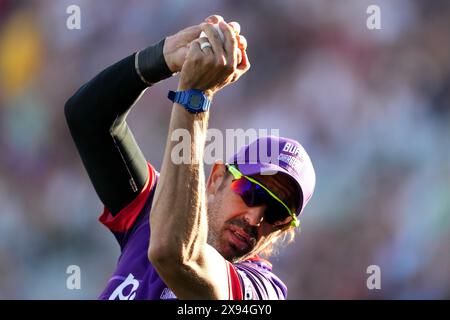 Photo du dossier datée du 11-08-2023 de David Wiese. Après s’être qualifiée pour un troisième tournoi consécutif, la Namibie aura à cœur de prouver qu’elle est l’une des Nations associées les plus compétitives du monde. David Wiese, vétéran polyvalent, établit les normes. Date d'émission : mercredi 29 mai 2024. Banque D'Images