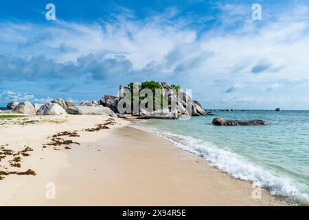 Île de Lengkuas, île de Belitung au large de la côte de Sumatra, Indonésie, Asie du Sud-est, Asie Banque D'Images