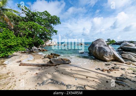 Île de Lengkuas, île de Belitung au large de la côte de Sumatra, Indonésie, Asie du Sud-est, Asie Banque D'Images