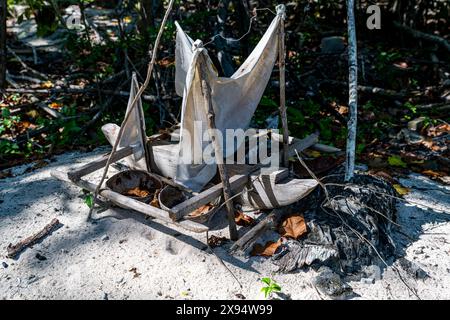 Cimetière traditionnel, Grande île Santa Cruz, Zamboanga, Mindanao, Philippines, Asie du Sud-est, Asie Banque D'Images