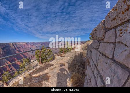 La rampe de sécurité du Grand Mohave Wall Overlook à Grand Canyon, Arizona, États-Unis d'Amérique, Amérique du Nord Banque D'Images