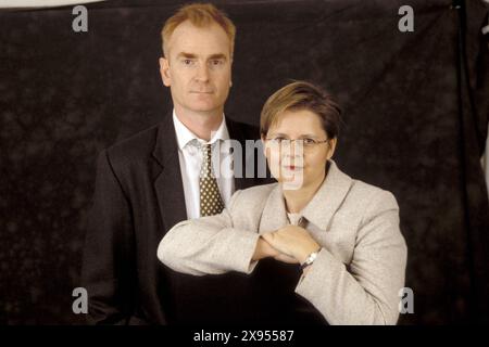 Caroline CUMERLATO et Denis ROUSSEAU - date : 20000301 ©John Foley/Opale.photo Banque D'Images