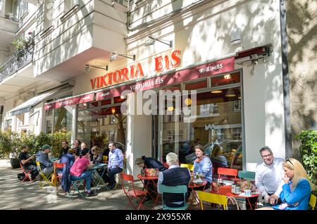 Glacier Viktoria Eis, Motzstraße, Schöneberg, Berlin, Allemagne, Eisdiele Viktoria Eis, Motzstraße, Schöneberg, Berlin, Deutschland Banque D'Images