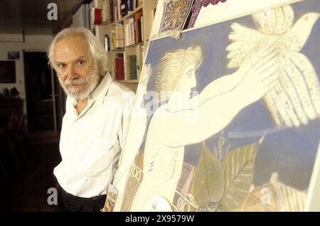 MOUSTAKI Georges - date : 20000101 ©John Foley/Opale.photo Banque D'Images