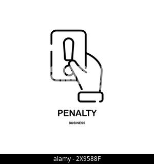 Notification, pénalité, icône de sanction. Élément de l'icône de projet de données générales pour le concept mobile Illustration de Vecteur