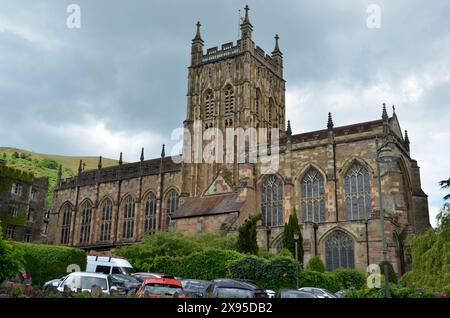 Église du prieuré Great Malvern à Malvern, Worcestershire. Banque D'Images