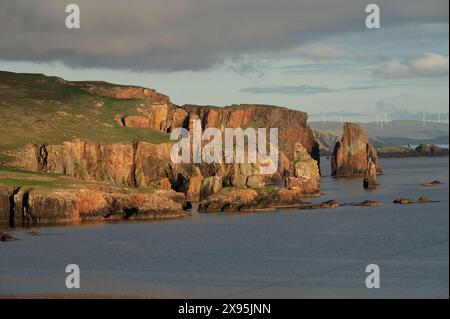 Côte de Ness de Hillswick dans les Shetland Banque D'Images