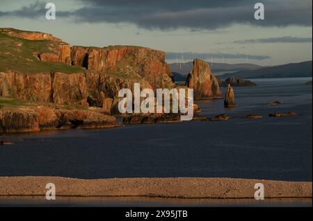 Côte de Ness de Hillswick dans les Shetland Banque D'Images