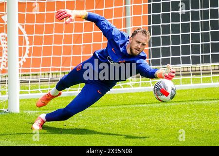 Zeist, pays-Bas. 29 mai 2024. ZEIST, PAYS-BAS - MAI 29 : le gardien de but néerlandais Mark Flekken lors d'une séance d'entraînement de l'équipe néerlandaise de football masculin avant l'EURO 2024 sur le campus KNVB le 29 mai 2024 à Zeist, pays-Bas. (Photo de René Nijhuis/Orange Pictures) crédit : Orange pics BV/Alamy Live News Banque D'Images