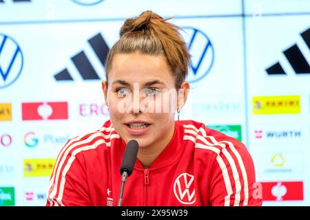 Lena Oberdorf (Deutschland), GER, DFB Frauen Nationalmannschaft Deutschland, UEFA Womens Euro 2025 qualification, Pressekonferenz, Lehrgang, Francfort, DFB Campus, 29.05.2024 Foto : Eibner-Pressefoto/Florian Wiegand Banque D'Images