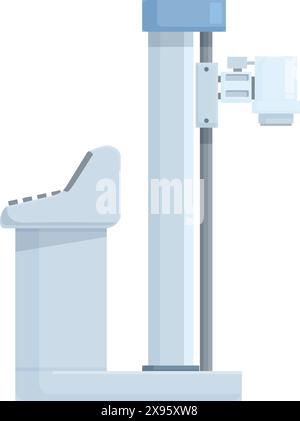 Graphique vectoriel d'un équipement de radiographie dentaire moderne et élégant sur fond blanc Illustration de Vecteur