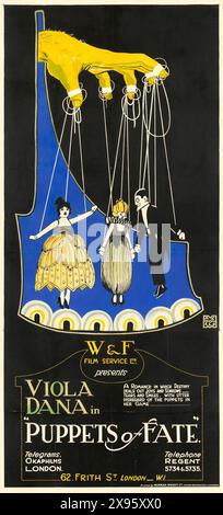 Marionnettes du destin (Woolf & Freedman film Service, 1921). Film britannique - Viola Dana - affiche de film vintage Banque D'Images