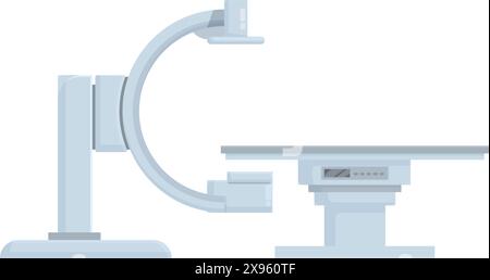 Graphique vectoriel d'un appareil de radiographie dentaire élégant et contemporain, isolé sur blanc Illustration de Vecteur