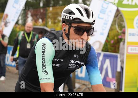 PETERS Nans de DECATHLON AG2R LA MONDIALE lors des boucles de la Mayenne 2024, étape 4, Quelaines-Saint-Gault - Laval, course cycliste UCI Pro Series le 26 mai 2024 à Laval, France - photo Laurent Lairys / DPPI Banque D'Images