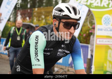 PETERS Nans de DECATHLON AG2R LA MONDIALE lors des boucles de la Mayenne 2024, étape 4, Quelaines-Saint-Gault - Laval, course cycliste UCI Pro Series le 26 mai 2024 à Laval, France - photo Laurent Lairys / DPPI Banque D'Images