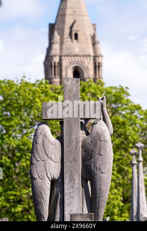 Cimetière Church (Rock) à Nottingham, Nottinghamshire Angleterre Royaume-Uni Banque D'Images