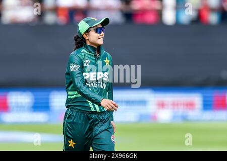 Chelmsford, Royaume-Uni. 29 mai 2024. Lors du 3e match ODI féminin de Metro Bank entre les femmes d'Angleterre et les femmes du Pakistan au Cloud County Ground, Chelmsford, Angleterre, le 29 mai 2024. Photo de Stuart Leggett. Utilisation éditoriale uniquement, licence requise pour une utilisation commerciale. Aucune utilisation dans les Paris, les jeux ou les publications d'un club/ligue/joueur. Crédit : UK Sports pics Ltd/Alamy Live News Banque D'Images