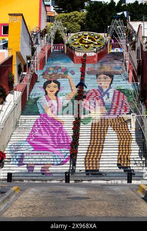 La Escalera Ancha, Atlixco, Pueblos Magicos, État de Puebla, Mexique, Amérique du Nord Banque D'Images