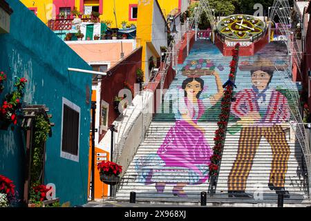 La Escalera Ancha, Atlixco, Pueblos Magicos, État de Puebla, Mexique, Amérique du Nord Banque D'Images