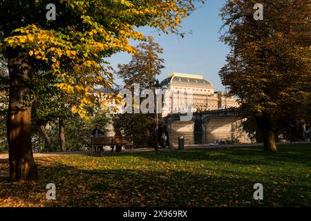 Théâtre national néo-renaissance de l'île de Strelecky, Nouvelle ville (Nove Mesto), Prague, Tchéquie, Europe Banque D'Images