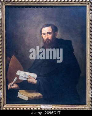 Saint Augustin d'Hippone, par José de Ribera et son atelier (1636), Musée Goya de Castres (France). Banque D'Images