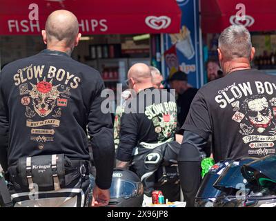 Les Slow Boys, un club pour les passionnés de moto vient à Brighton Banque D'Images