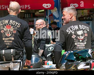 Les Slow Boys, un club pour les passionnés de moto vient à Brighton Banque D'Images