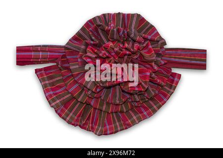 Cloth folk tribal Pattern isolated on white background, Clipping path Banque D'Images