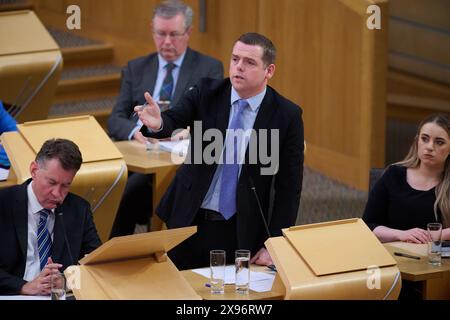 Édimbourg Écosse, Royaume-Uni 29 mai 2024. Douglas Ross MSP au Parlement écossais pour la . Comité des normes, des procédures et des nominations publiques 1er rapport. crédit sst/alamy live news Banque D'Images