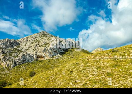 Sur le chemin du point culminant sur la belle île des Baléares Majorque - Cap de Formentor - Espagne Banque D'Images