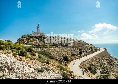 Sur le chemin du point culminant sur la belle île des Baléares Majorque - Cap de Formentor - Espagne Banque D'Images