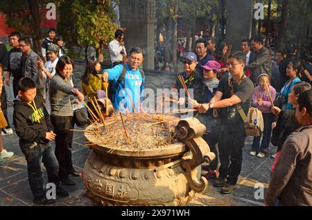 Temple Shaolin, NR Songshan montagne, Dengfeng, Zhengzhou, Henan, Chine Banque D'Images