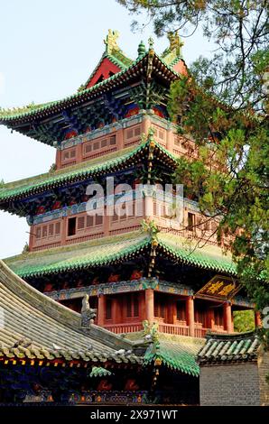 Temple Shaolin, NR Songshan montagne, Dengfeng, Zhengzhou, Henan, Chine Banque D'Images