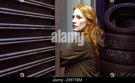 Memory est un film dramatique américain de 2023 mettant en vedette Jessica Chastain dans le rôle de Sylvia, une mère célibataire et travailleuse sociale aux prises avec son passé, et Peter Sarsgaard dans le rôle de Saul, un homme souffrant de démence précoce. Cette photographie est réservée à un usage éditorial et est protégée par les droits d'auteur de la société cinématographique et/ou du photographe désigné par la société cinématographique ou de production et ne peut être reproduite que par des publications dans le cadre de la promotion du film ci-dessus. Un crédit obligatoire à la société cinématographique est requis. Le photographe doit également être crédité lorsqu'il est connu. Banque D'Images