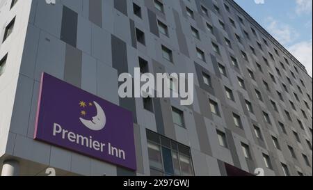 L'hôtel premier Inn au terminal nord de l'aéroport de Gatwick. Banque D'Images