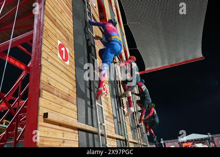 ISTANBUL, TURKIYE - 02 SEPTEMBRE 2023 : compétition de pompiers dans le Championnat du monde de sports d'incendie et de sauvetage à Istanbul Banque D'Images