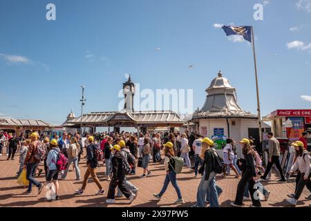 Brighton, le 27 mai 2024 : depuis cette semaine, Brighton’s Palace Pier facturera 1 £ de frais d’entrée par personne pour la première fois depuis 1984. Admission wil Banque D'Images