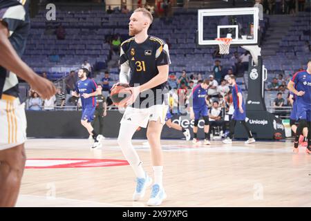 Madrid, Espagne. 29 mai 2024. Liga Endesa ACB, Play-off, demi-finales, match 1 : Real Madrid vs FC Barcelone au Wizink Center à Madrid. 29 mai 2024 900/cordon Press Credit : CORDON PRESS/Alamy Live News Banque D'Images