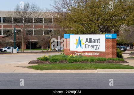 Siège d'alliant Energy à Madison, Wisconsin, États-Unis, le 4 mai 2023. Alliant Energy est une société holding d'utilité publique. Banque D'Images