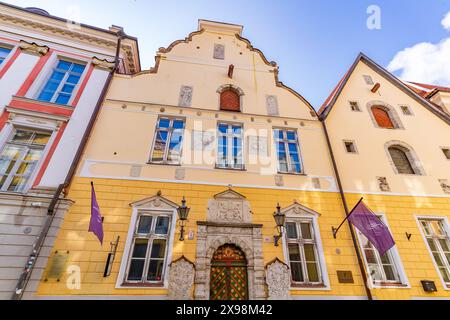 Maison des têtes noires à Tallinn, Estonie Banque D'Images