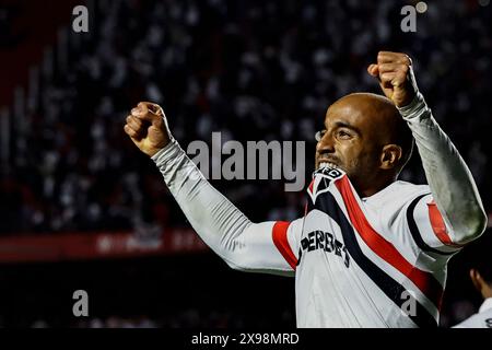 Sao Paulo, Brésil. 29 mai 2024. Match entre Sao Paulo FC et Talleres pour la 6ème manche de la phase de groupes de la Copa Libertadores 2024, à MorumBis, dans la nuit de ce mercredi 29. Photo : Adriana Spaca/SPP (Adriana Spaca/SPP) crédit : SPP Sport Press photo. /Alamy Live News Banque D'Images