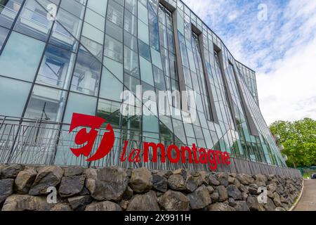 >vue extérieure du bâtiment du siège du journal français la montagne et du groupe de médias Centre France, Clermont-Ferrand, France Banque D'Images