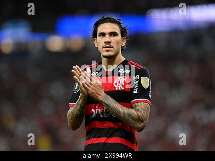 Rio de Janeiro, Brésil. 28 mai 2024. Pedro de Flamengo pendant le match de football CONMEBOL Copa Libertadores entre Flamengo et Millionarios au stade Maracana de Rio de Janeiro, Brésil (André Ricardo/SPP) crédit : SPP Sport Press photo. /Alamy Live News Banque D'Images