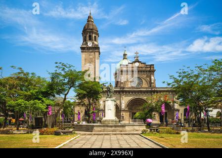 Cathédrale de Manille situé dans le quartier Intramuros, Manille, Philippines Banque D'Images